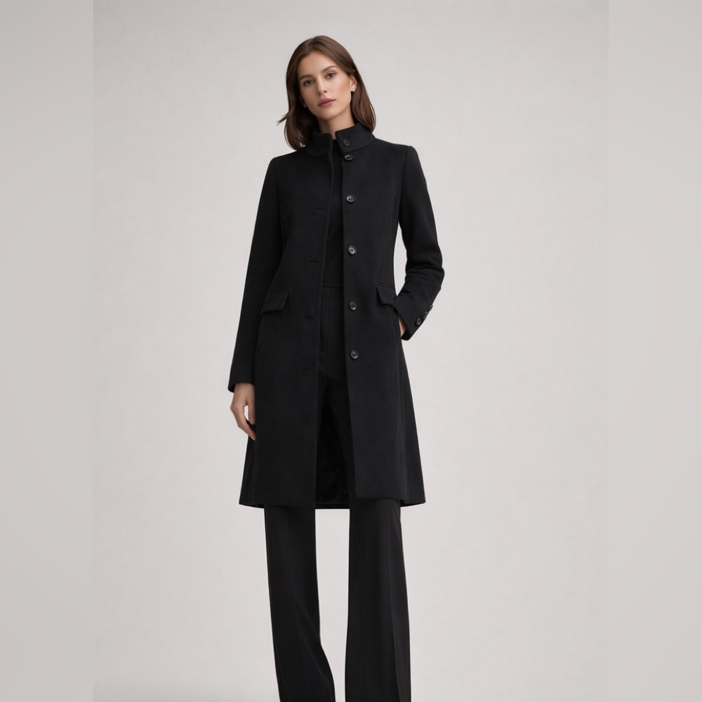 J Crew  Elegant Black pea Coat